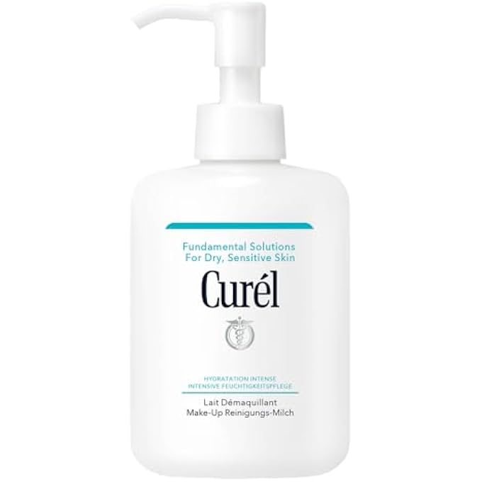 Curel CURL MAKE-UP CLEANSING MILK  CONTENTS: 200 ML  REMOVES MAKEUP  GENTLY AND EFFECTIVELY CLEANSES THE SKIN  SPECIALLY DEVELOPED FOR DRY, SENSITIVE SKIN  WITH CERAMIDES - Image 1